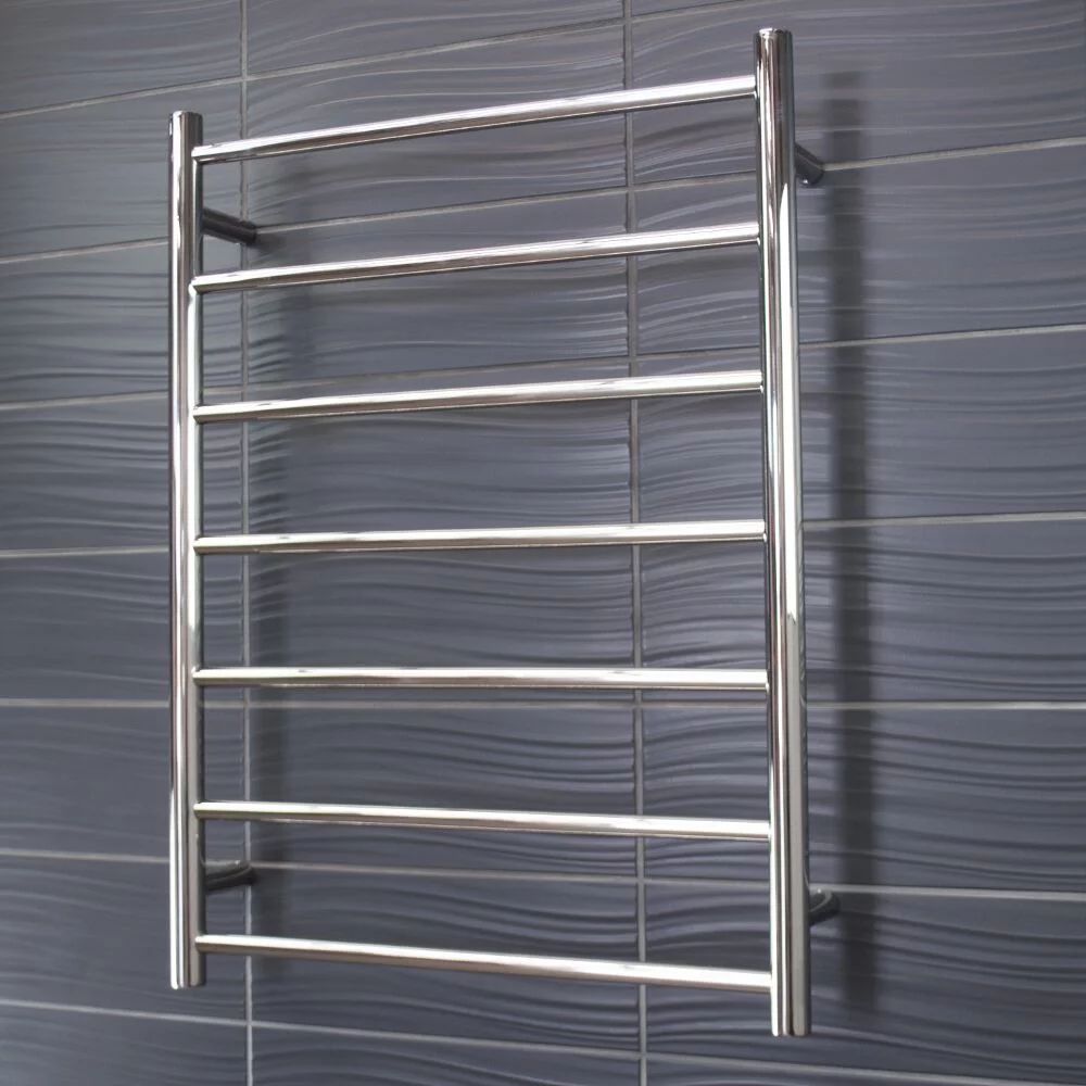 Radiant Heated Towel Rail Round - 7 Bar